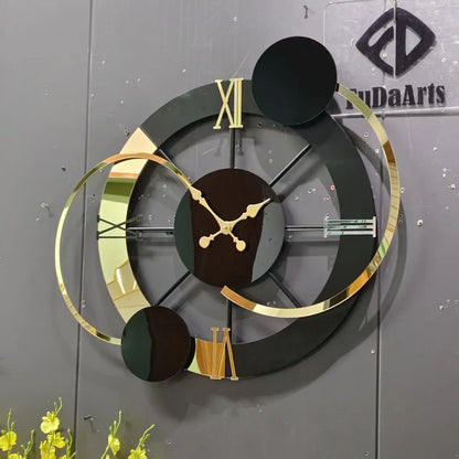 65x60 New Large Metal Frame Wall Clock 2025 Minimalist Modern Needle Art Black Home Decor Watch From Manufacturer