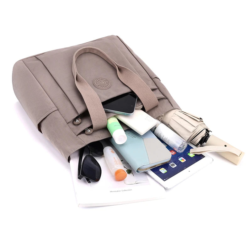 Fashion Casual Women Top Handle Handbag High Quality Fabric Women's Shoulder Bag Large Capacity Girls Casual Tote Bag SAC