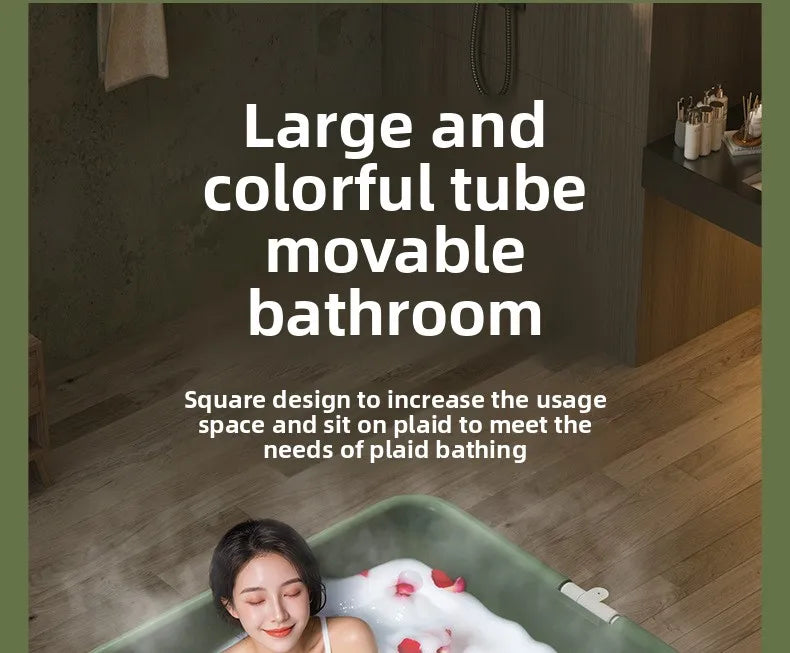 Household Children's Bath Bucket Adult Home Life Double Foldable Bath Bucket Thickened Free Installation Bathtub