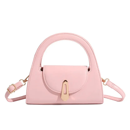 Niche high-end handbag women's new semi-round shoulder bag versatile commuter retro lock messenger bag tide