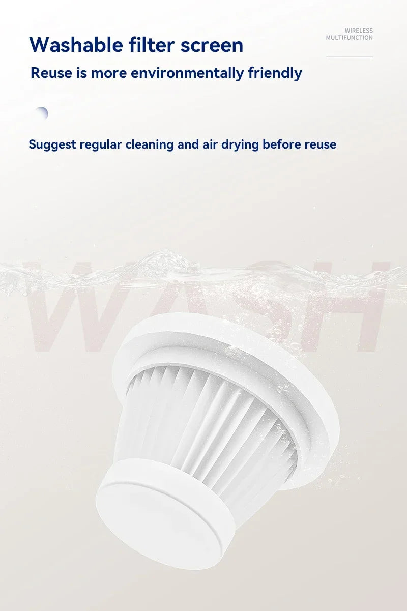 Xiaomi 9500000Pa Cordless Handheld Vacuum Cleaner | Powerful Wireless Car & Home Mini Dust Remover