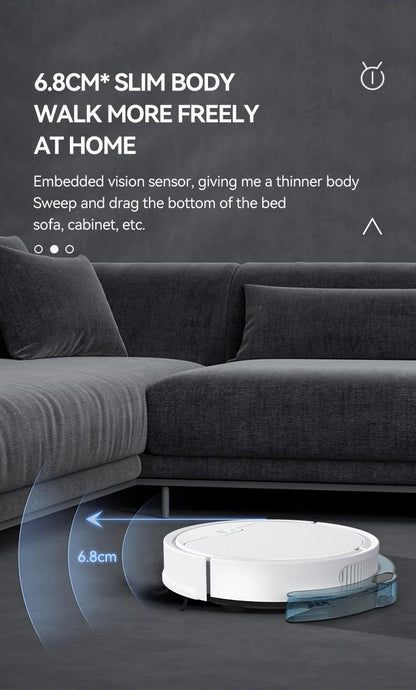 Intelligent Sweeping Robot Large Water Tank Mobile App Remote Control Planning And Cleaning Line Low Noise 2000 Pa Large Suction