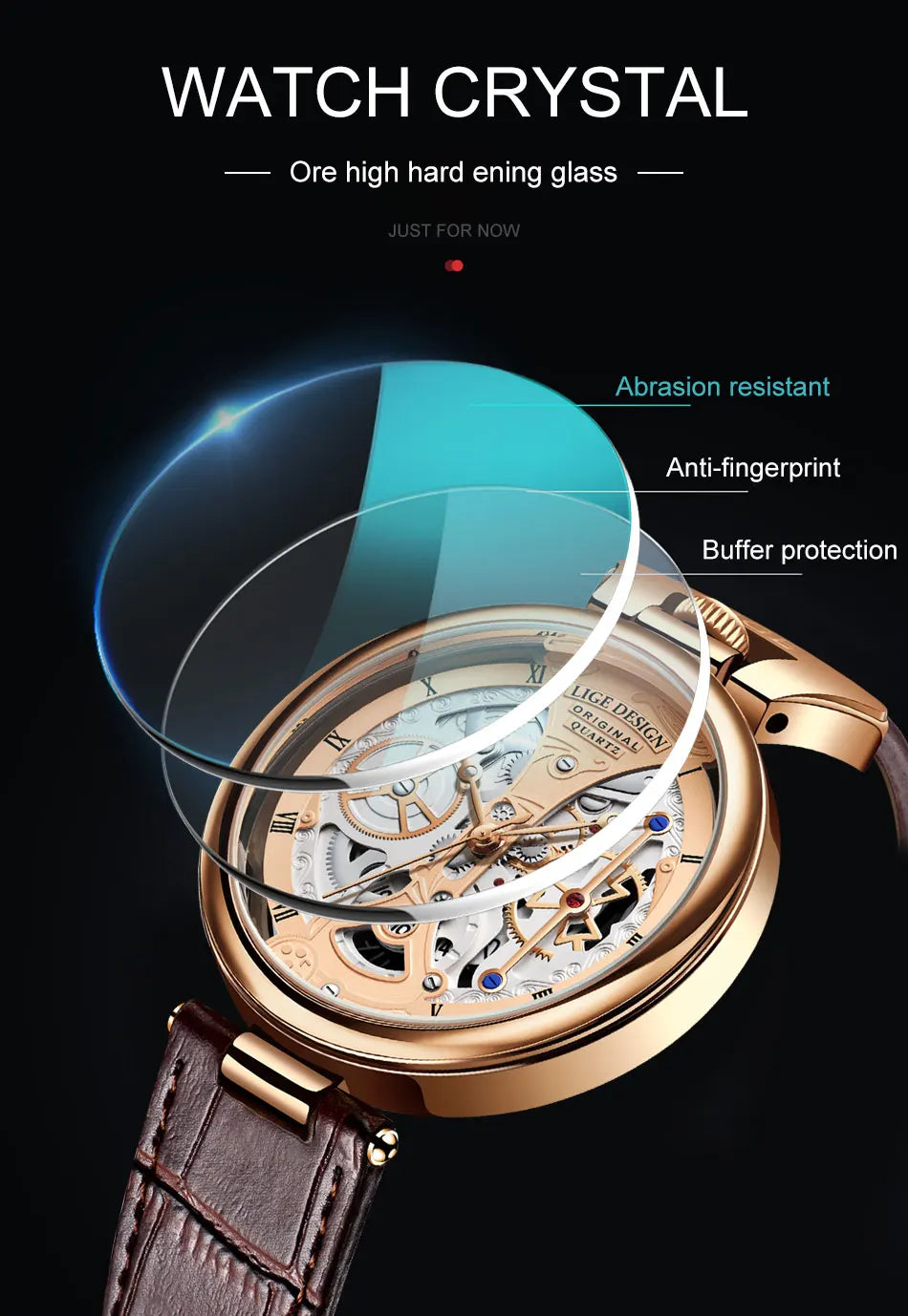 2025 LIGE Men Watches Top Brand Luxury Brown Leather Chronograph Sport Watch For Men Fashion Date Waterproof Clock Reloj Hombre