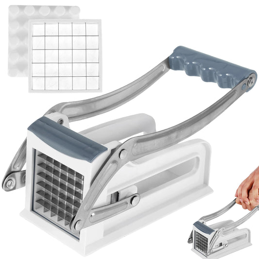 Vegetable Shredder Stainless Steel Potato Chips Maker Chopper French Fry Cutter Machine w 25/49 Holes Blades Manual Food Slicer