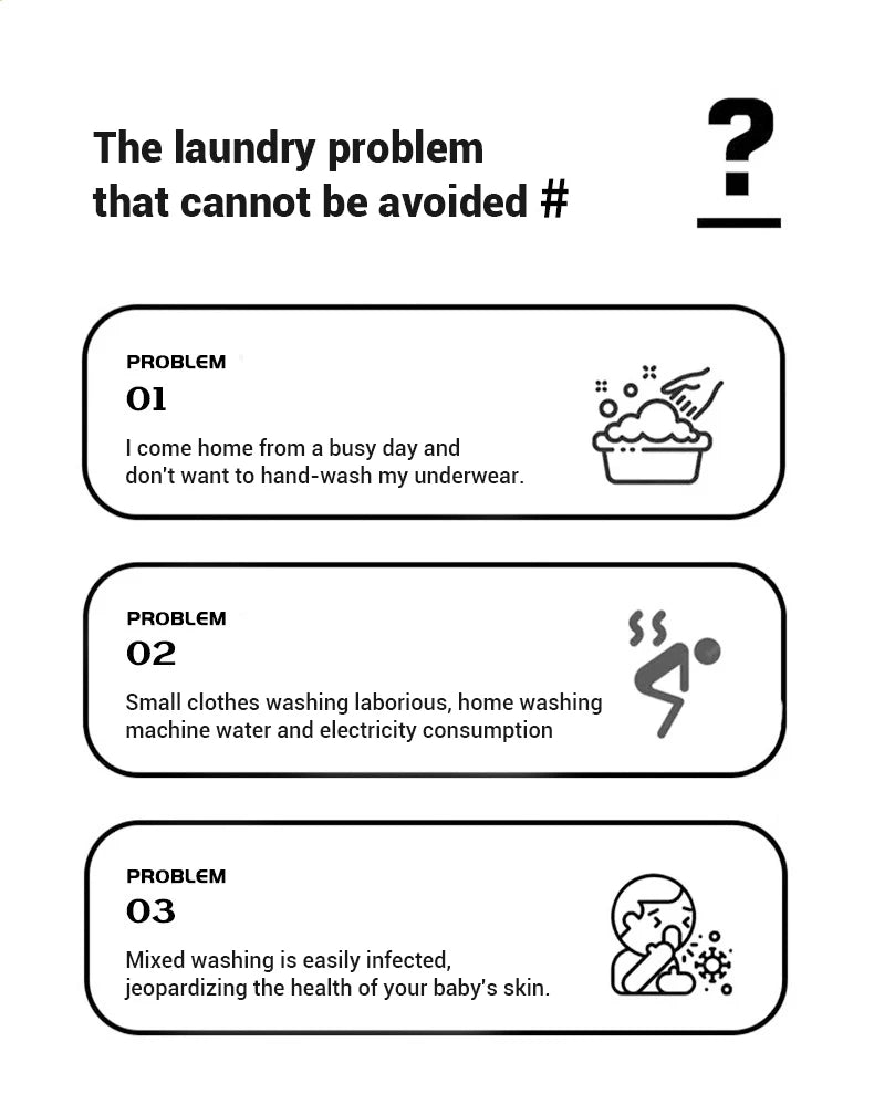 13L Portable Foldable Washing Machine with Spin Dryer for Socks Underwear Panties Washer Home Large Capacity Washing Machine