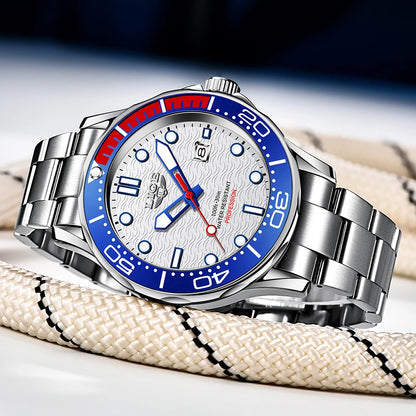 2025 LIGE New Business Mens Watches Top Brand Luxury Dive Watch For Men Waterproof Date Clock Sport Watch Relogio Masculino+Box