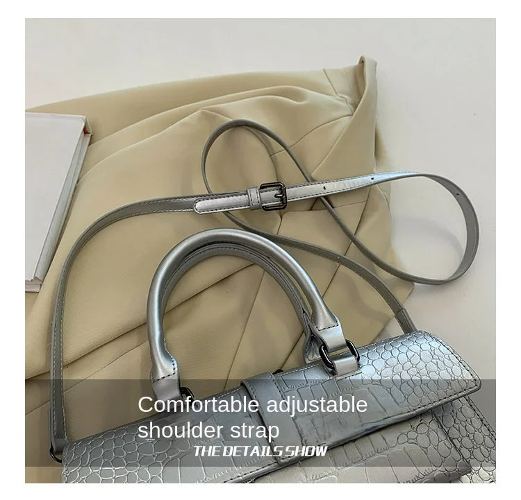 Fashion Ladies Shoulder Bag 2025 New Purses and Handbags High Quality PU Stone Pattern Crossbody Bag for Women Armpit Clutch Bag