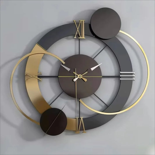 65x60 New Large Metal Frame Wall Clock 2025 Minimalist Modern Needle Art Black Home Decor Watch From Manufacturer