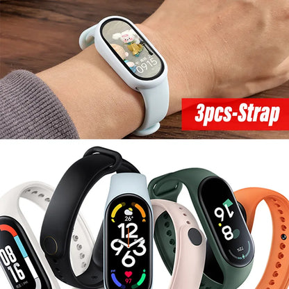 3Pcs Watchband For Mi Band 7 6 4 5 3 Bracelet Xiaomi Mi Band Strap Silicone Sport Replacement Wristband Smartwatch Accessories