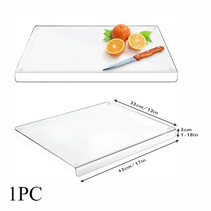 1pc Large Black /White Acrylic Cutting Board with Countertop Edge with Lip Edge - Hand Wash Only, - Ideal Gift for Parents