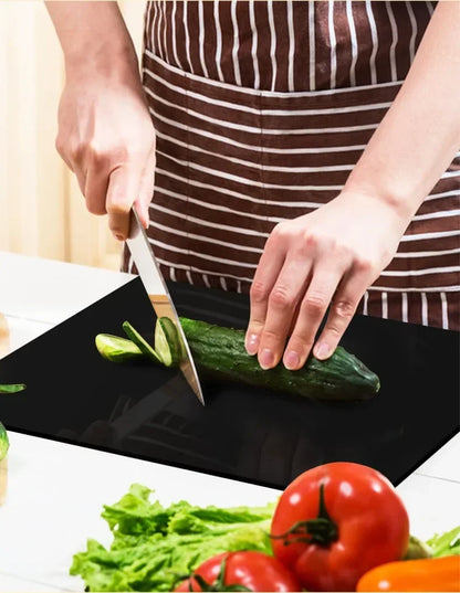 1pc Large Black /White Acrylic Cutting Board with Countertop Edge with Lip Edge - Hand Wash Only, - Ideal Gift for Parents