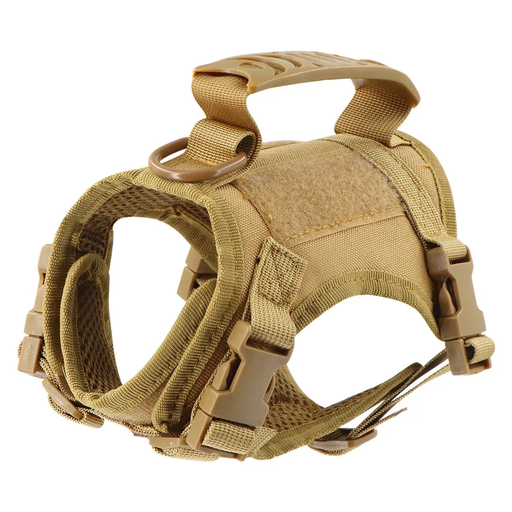 Tactical Cat Harness For Walking Escape Proof Adjustable Pet Vest Harness Soft Mesh With Control