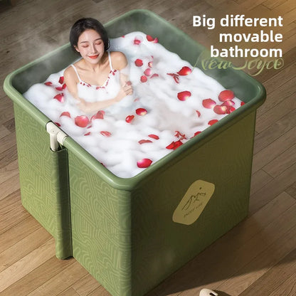 Household Children's Bath Bucket Adult Home Life Double Foldable Bath Bucket Thickened Free Installation Bathtub