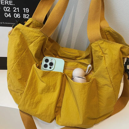 Summer New Large Capacity Crossbody Bag Nylon Fashionable Single Shoulder Handbag Women's Casual Tote Bag