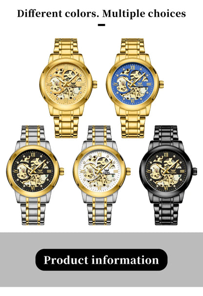 OPK 8165 Mens Watch Original Fashion Brand Luxury Watch Hollowing Watches For Men Waterproof Automatic Watch Mens Gifts Freebie