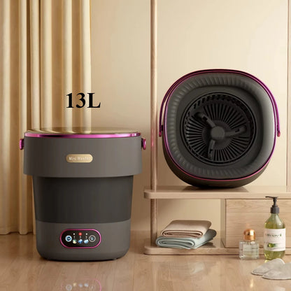 13L Portable Foldable Washing Machine with Spin Dryer for Socks Underwear Panties Washer Home Large Capacity Washing Machine