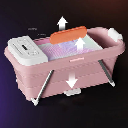 Folding Intelligent Bathtubs Adult Bath Bucket Household Full-body Sweat Steam Sauna Spa Dual-use Thickened Plastic Bath Barrel
