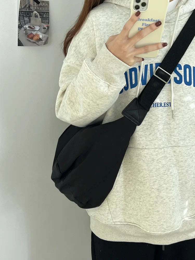 Fashion Women Large Capacity Crossbody Shoulder Bag Down Cotton Casual Simple And Versatile