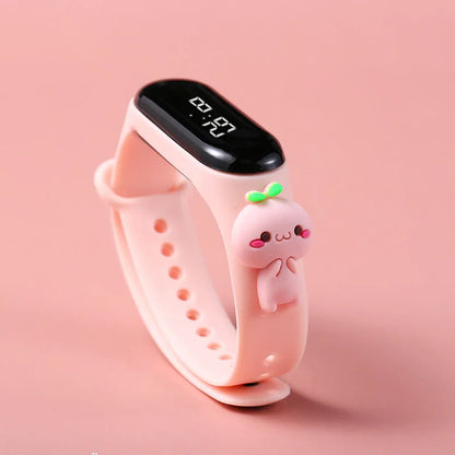 Cute Rainbow Unicorn Kids Watches for Girls LED Bracelet 3D Dinosaur Children Watch Boy Luminous Digital Clock Waterproof ninos