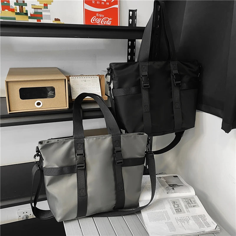 HOCODO Waterproof Women Travel Handbag Large Capacity Ladies Messenger Bag Solid Color Female Crossbody Nylon Shoulder Bag Women