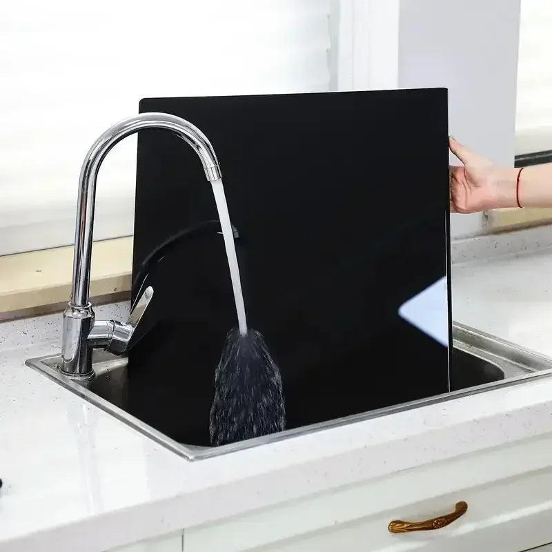 1pc Large Black /White Acrylic Cutting Board with Countertop Edge with Lip Edge - Hand Wash Only, - Ideal Gift for Parents
