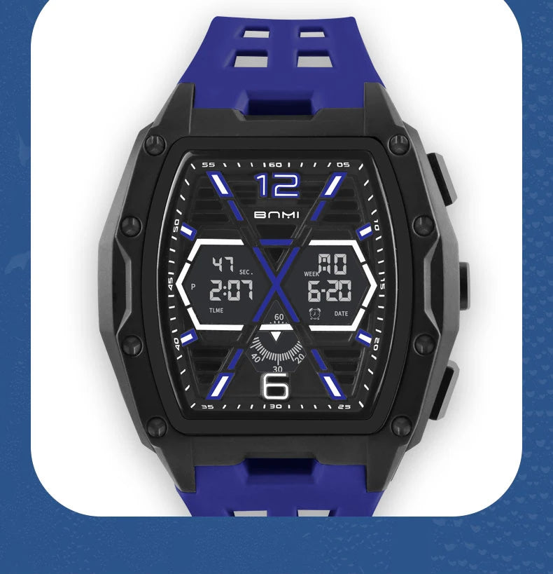 Multifunctional Sports Watches For Men Outdoor Waterproof Alarm Clock LED Digital Luminous Display Students Electronic Watch