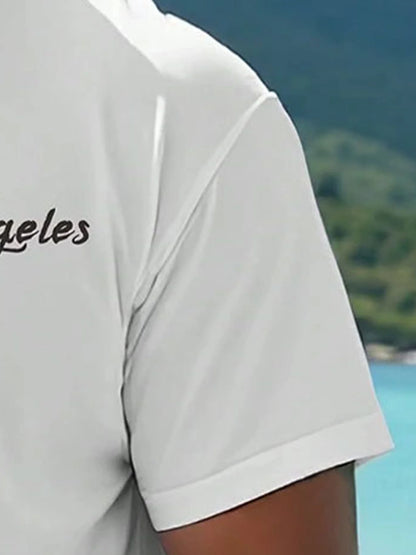 Summer 2025 new men's casual T-shirt and shorts set, new sportswear 2-piece set, 3D printed fashionable Hawaiian-style street we