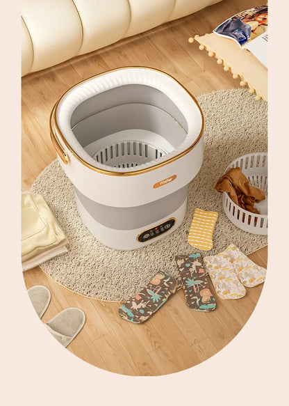 13L Portable Foldable Washing Machine with Spin Dryer for Socks Underwear Panties Washer Home Large Capacity Washing Machine
