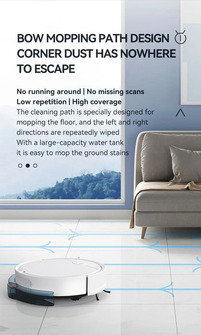 Intelligent Sweeping Robot Large Water Tank Mobile App Remote Control Planning And Cleaning Line Low Noise 2000 Pa Large Suction