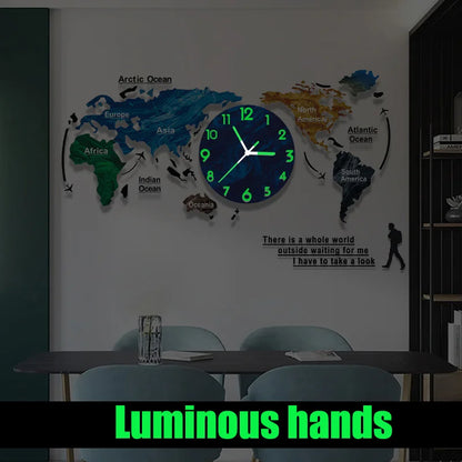 New Hot Unique Acrylic Wall Clock 3D DIY Large Wall Hanging Clock with Stickers Home Decorations