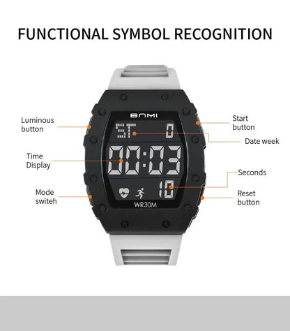NEW Men's Watch Outdoor Sports Expeditions Fashion Large Screen Waterproof Clock Multifunctional Digital Electronics Watches