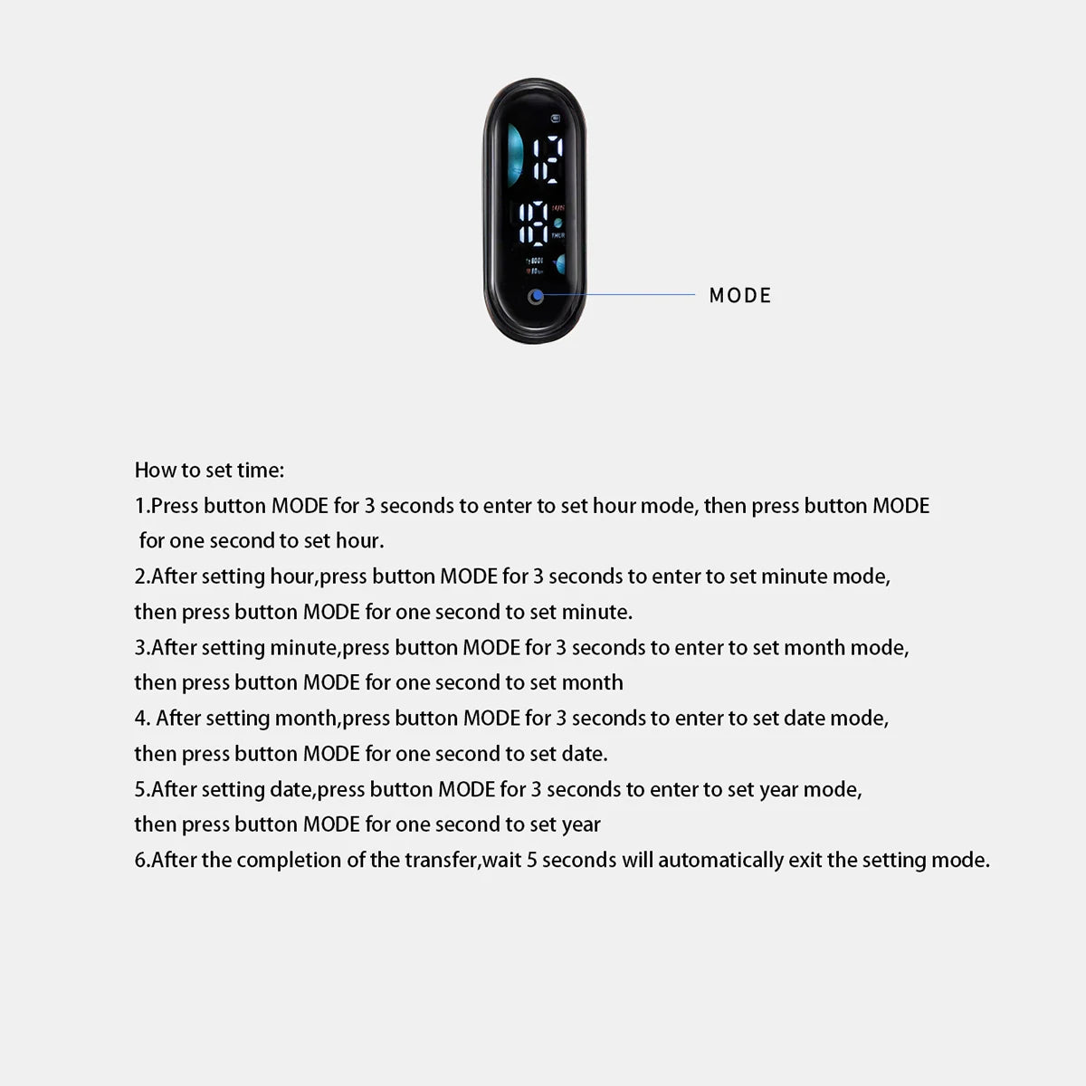 Children's Smart Sports Watch Bracelet LED Date Touch Screen Electronic Watch Boys and Girls Student Festival Gift