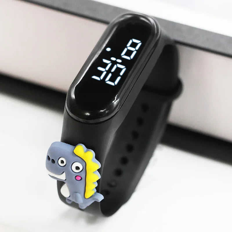 Cute Rainbow Unicorn Kids Watches for Girls LED Bracelet 3D Dinosaur Children Watch Boy Luminous Digital Clock Waterproof ninos