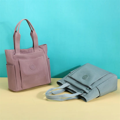 Fashion Casual Women Top Handle Handbag High Quality Fabric Women's Shoulder Bag Large Capacity Girls Casual Tote Bag SAC