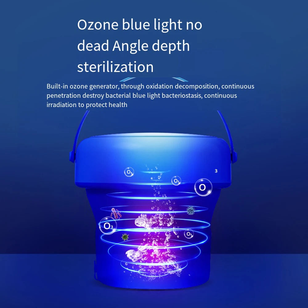 6L/11L Foldable Portable Washing Machine with Spin Dryer | Ultrasonic Mini Washer for Clothes, Underwear & Travel Use