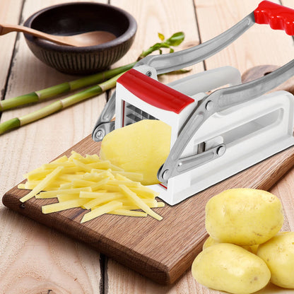 Vegetable Shredder Stainless Steel Potato Chips Maker Chopper French Fry Cutter Machine w 25/49 Holes Blades Manual Food Slicer