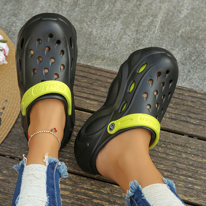 Women's Fashion Chunky Platform Sandals 2024 Summer Thick Sole eva Clogs Garden Shoes for Women Outdoor Non Slip Beach Slippers