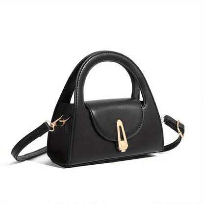 Niche high-end handbag women's new semi-round shoulder bag versatile commuter retro lock messenger bag tide