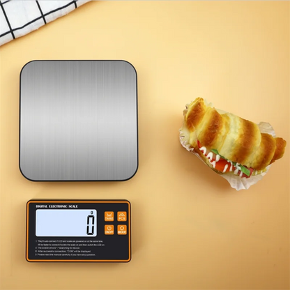 Wireless Kitchen Scale with Remote Display Stainless Steel Pan Magnetic Digital Electronic 15KG for Food Meal Prep