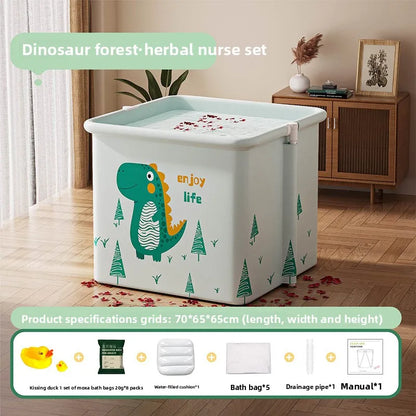 Household Children's Bath Bucket Adult Home Life Double Foldable Bath Bucket Thickened Free Installation Bathtub