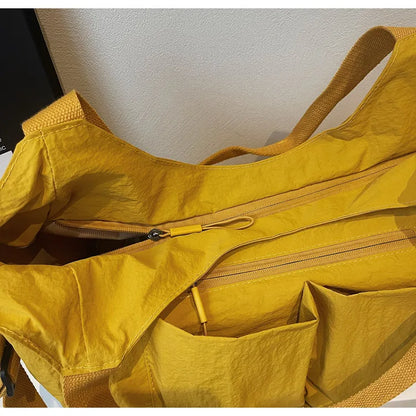 Summer New Large Capacity Crossbody Bag Nylon Fashionable Single Shoulder Handbag Women's Casual Tote Bag