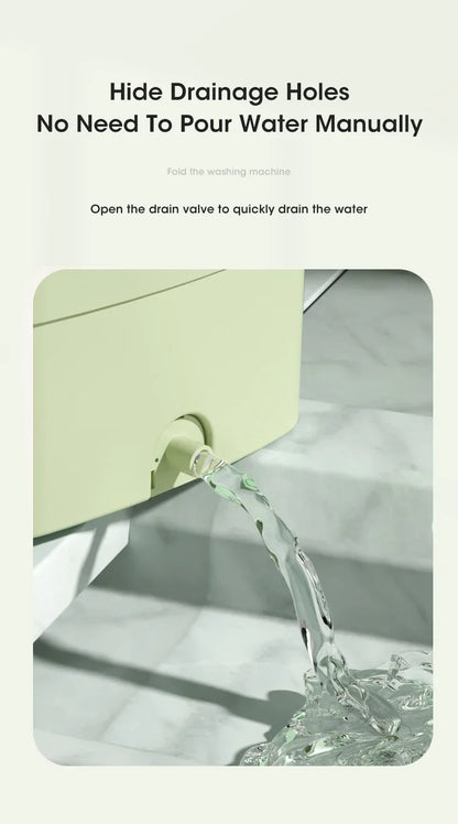 Mini Folding Washing Machine with Dryer | Portable Travel Laundry Washer for Socks & Underwear – 110V-240V (EU/US Plug)