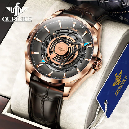 OUPINKE 3206 Mens Watches  Automatic Mechanical Wristwatch For Man Stainless Steel Waterproof Luminous Sapphire Luxury Original