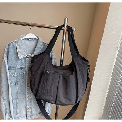 Summer New Large Capacity Crossbody Bag Nylon Fashionable Single Shoulder Handbag Women's Casual Tote Bag