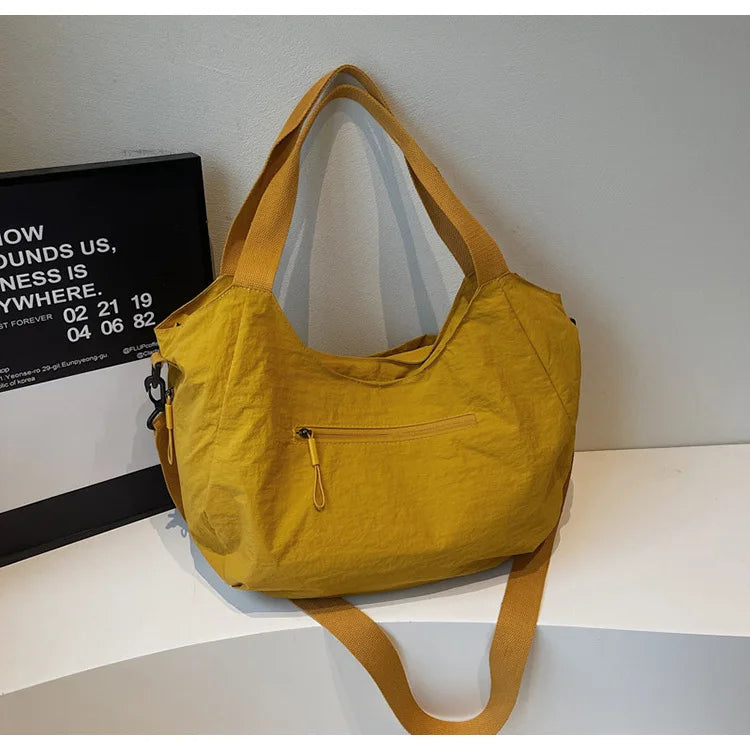 Summer New Large Capacity Crossbody Bag Nylon Fashionable Single Shoulder Handbag Women's Casual Tote Bag