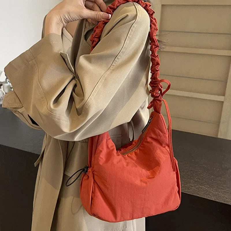 Soft Design Cloth Small Shopper Shopping Underarm Bags Lady Shoulder Bag for Women 2024 Trend Fashion Y2K Handbags сумка