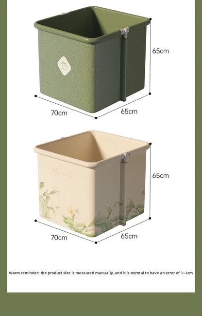 Household Children's Bath Bucket Adult Home Life Double Foldable Bath Bucket Thickened Free Installation Bathtub