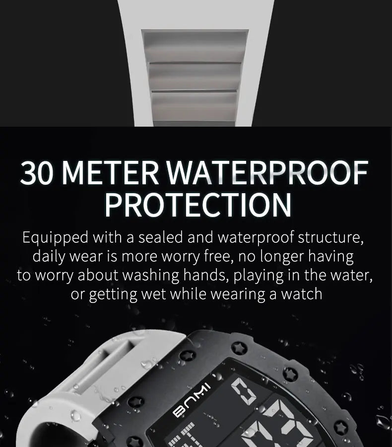 NEW Men's Watch Outdoor Sports Expeditions Fashion Large Screen Waterproof Clock Multifunctional Digital Electronics Watches