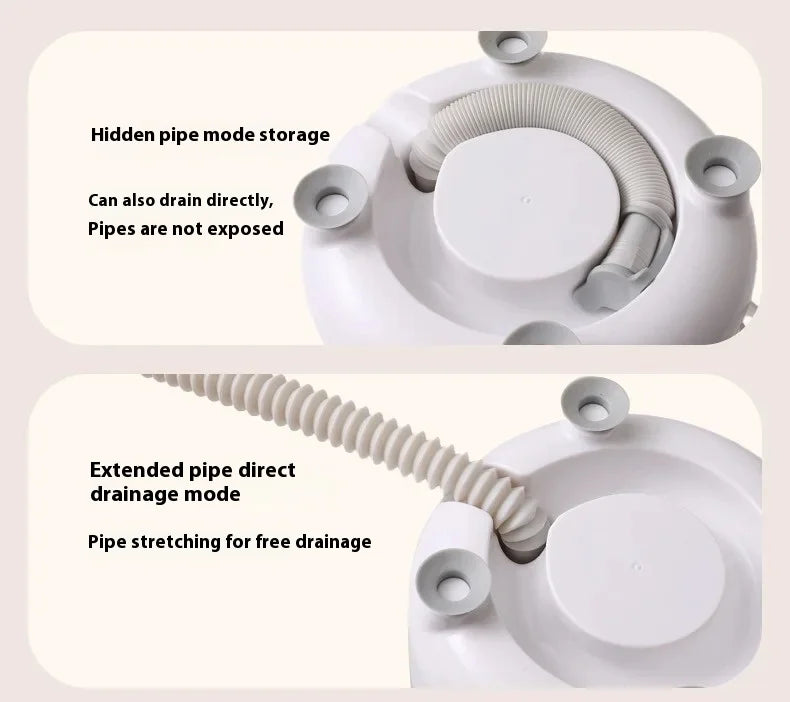 Mini Dual-Tub Washing Machine Portable Washer For Underwear/Socks 3L Capacity Blue Light Sterilization Easy Drain