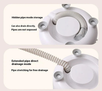 Mini Dual-Tub Washing Machine Portable Washer For Underwear/Socks 3L Capacity Blue Light Sterilization Easy Drain